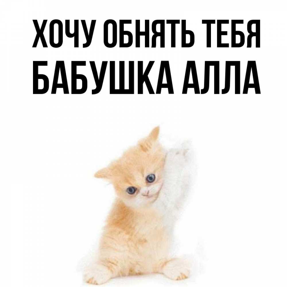 Открытка на каждый день с именем, Бабушка-Алла Хочу обнять тебя я хочу очень скорее обнимаешек Прикольная открытка с пожеланием онлайн скачать бесплатно 