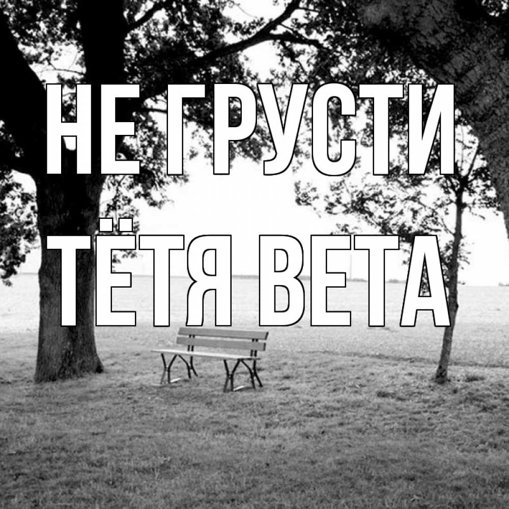 Открытка на каждый день с именем, Тётя-Вета Не грусти мощное дерево Прикольная открытка с пожеланием онлайн скачать бесплатно 
