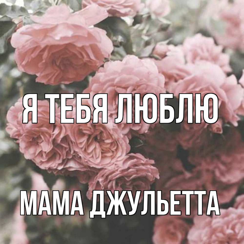 Открытка на каждый день с именем, Мама-Джульетта Я тебя люблю розы 3 Прикольная открытка с пожеланием онлайн скачать бесплатно 