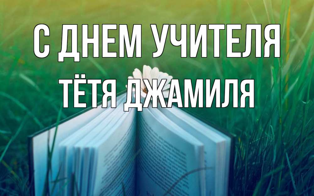 Открытка на каждый день с именем, Тётя-Джамиля С днем учителя с днем учителя Прикольная открытка с пожеланием онлайн скачать бесплатно 