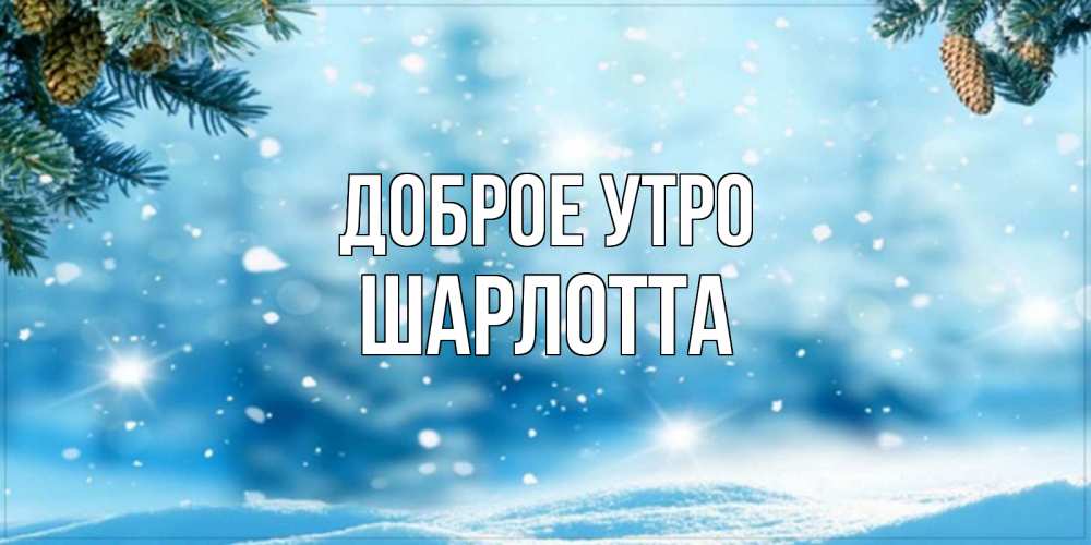 Открытка на каждый день с именем, Шарлотта Доброе утро зимнее доброе утро Прикольная открытка с пожеланием онлайн скачать бесплатно 