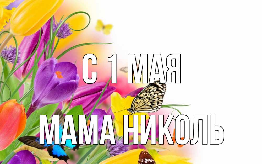 Открытка на каждый день с именем, Мама-Николь С 1 мая С 1 мая Прикольная открытка с пожеланием онлайн скачать бесплатно 
