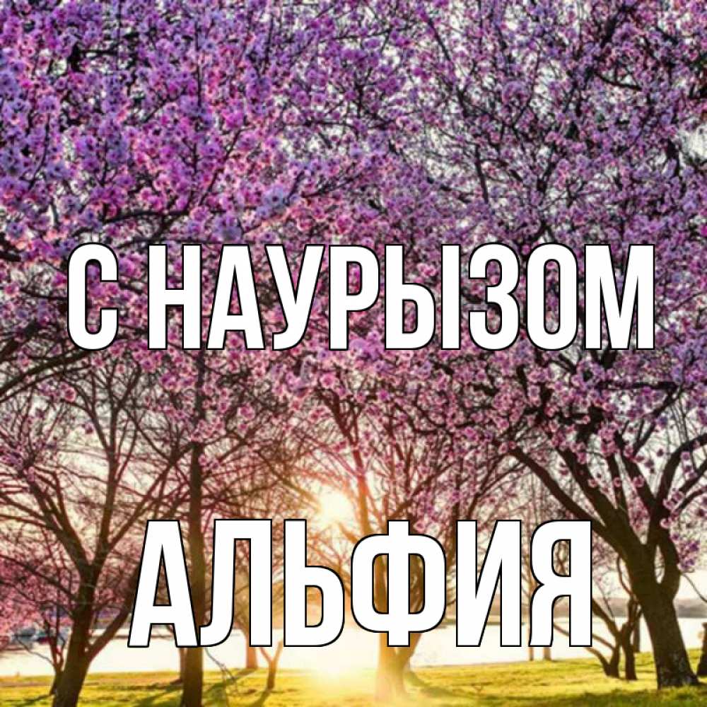 Открытка на каждый день с именем, Альфия С наурызом праздник весны наурыз Прикольная открытка с пожеланием онлайн скачать бесплатно 