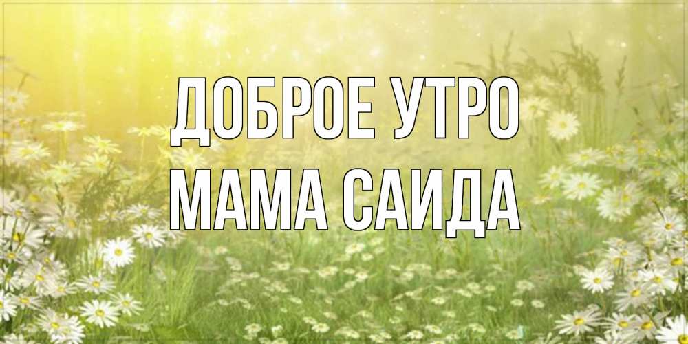 Открытка на каждый день с именем, Мама-Саида Доброе утро доброе утро Прикольная открытка с пожеланием онлайн скачать бесплатно 