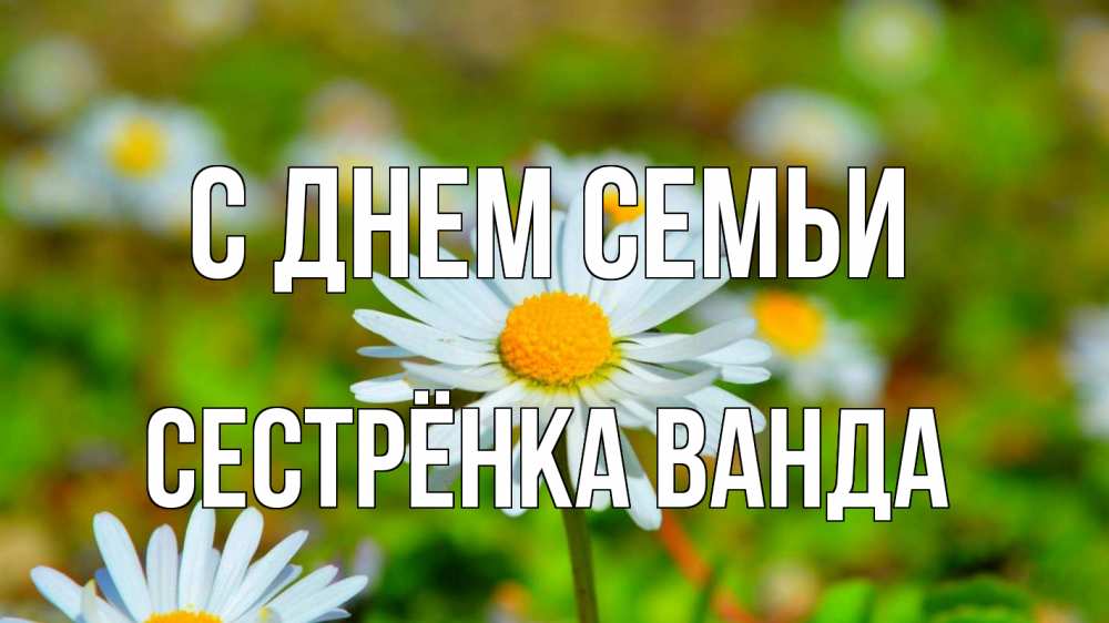 Открытка на каждый день с именем, Сестрёнка-Ванда С днем семьи с днем семьи Прикольная открытка с пожеланием онлайн скачать бесплатно 