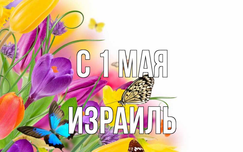 Открытка на каждый день с именем, Израиль С 1 мая С 1 мая Прикольная открытка с пожеланием онлайн скачать бесплатно 
