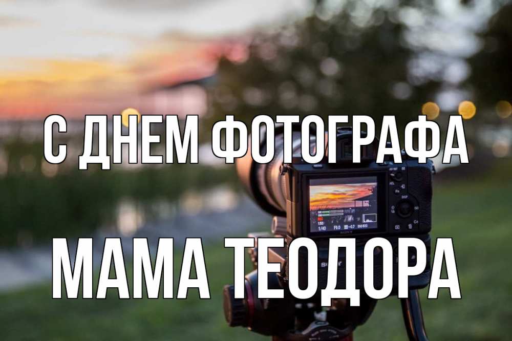 Открытка на каждый день с именем, Мама-Теодора С днем фотографа с днем фотографа Прикольная открытка с пожеланием онлайн скачать бесплатно 