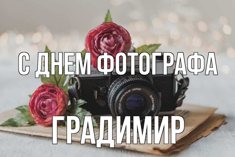 Открытка на каждый день с именем, Градимир С днем фотографа с днем фотографа Прикольная открытка с пожеланием онлайн скачать бесплатно 