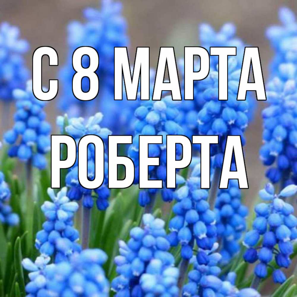 Открытка на каждый день с именем, Роберта С 8 МАРТА Поздравительная открытка для женщин с цветами на праздничную дату Прикольная открытка с пожеланием онлайн скачать бесплатно 