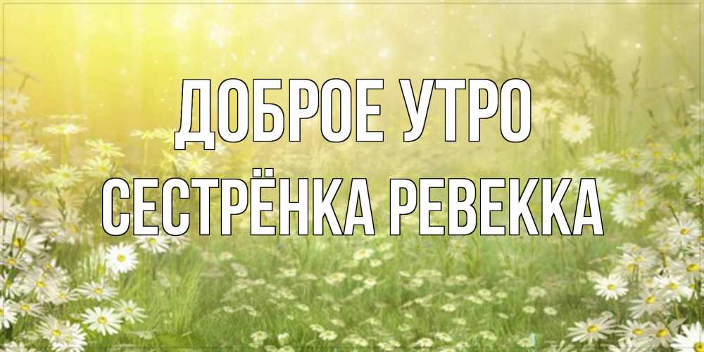 Открытка на каждый день с именем, Сестрёнка-Ревекка Доброе утро доброе утро Прикольная открытка с пожеланием онлайн скачать бесплатно 