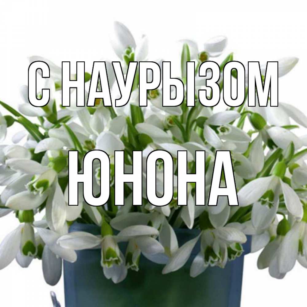 Открытка на каждый день с именем, Юнона С наурызом цветы к наурызу новый год в Казахстане Прикольная открытка с пожеланием онлайн скачать бесплатно 