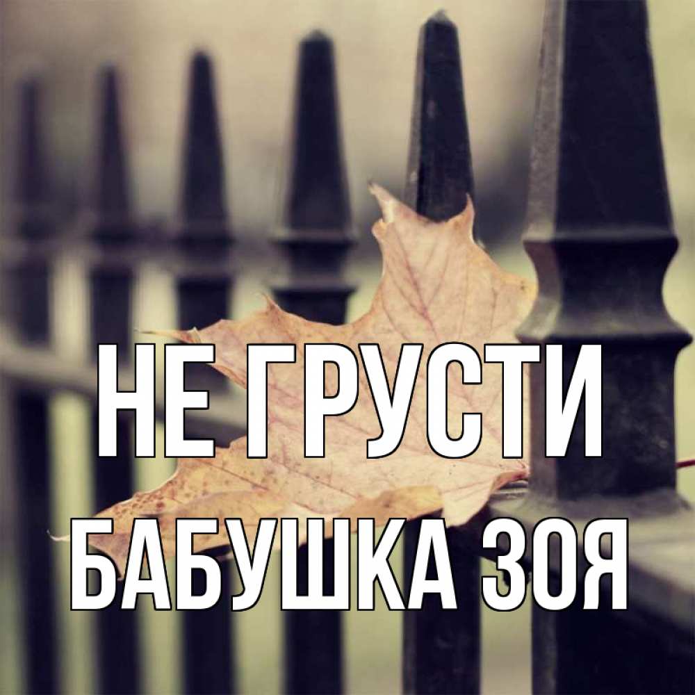 Открытка на каждый день с именем, Бабушка-Зоя Не грусти лист клена Прикольная открытка с пожеланием онлайн скачать бесплатно 