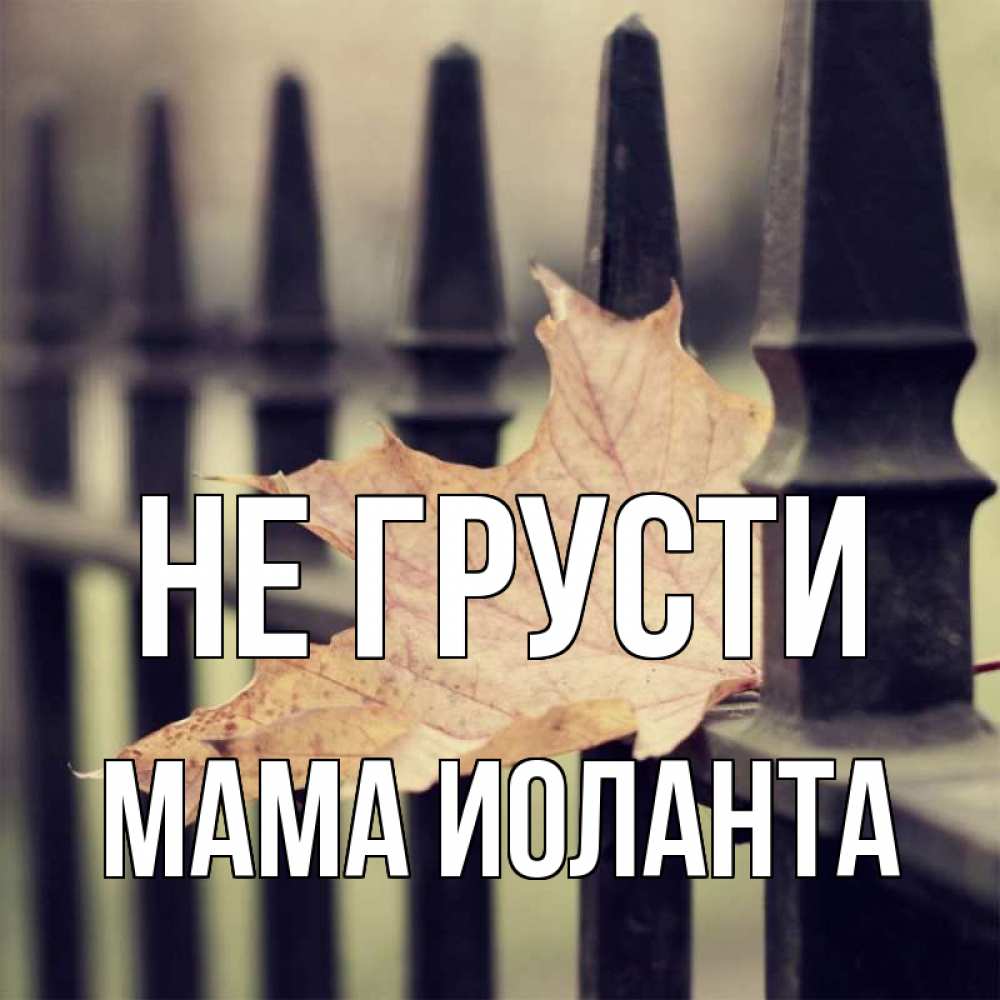 Открытка на каждый день с именем, Мама-Иоланта Не грусти лист клена Прикольная открытка с пожеланием онлайн скачать бесплатно 