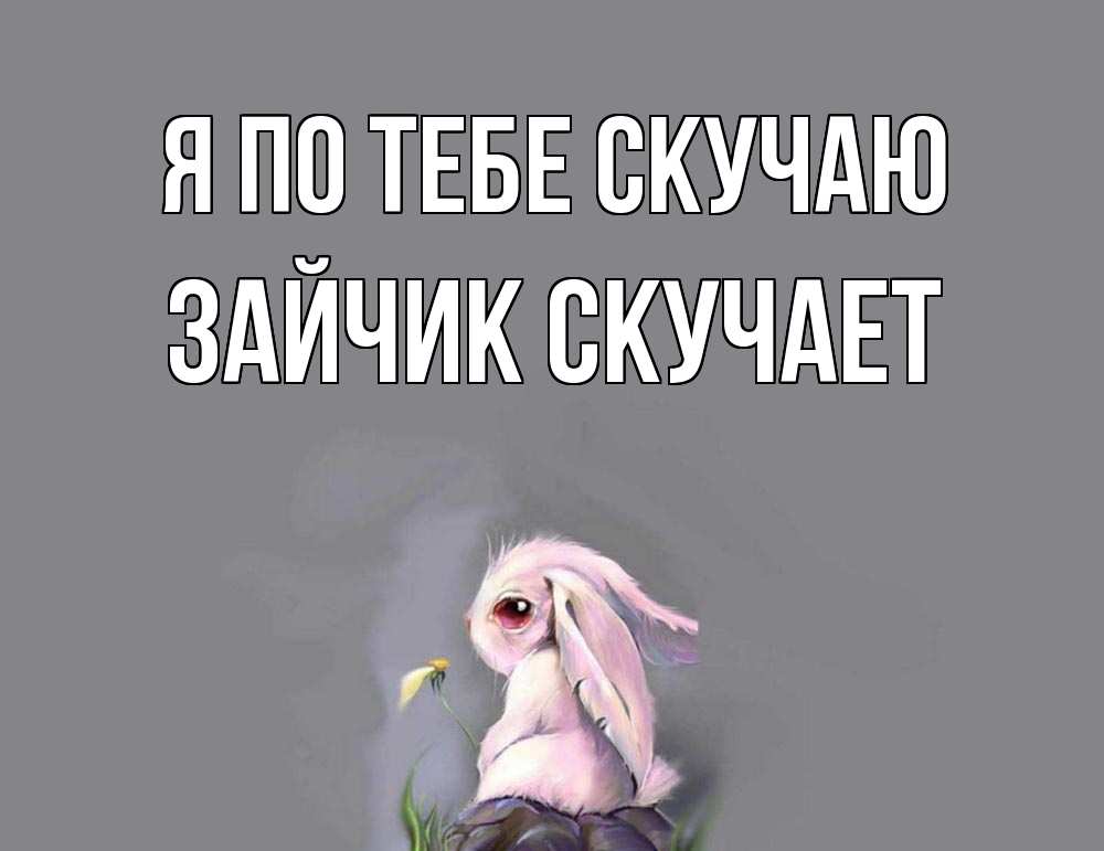 Зайчик Скучает Картинки