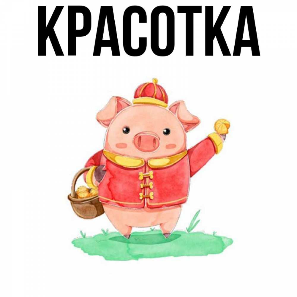 Открытка на каждый день с именем, красотка Главная поросенок Прикольная открытка с пожеланием онлайн скачать бесплатно 