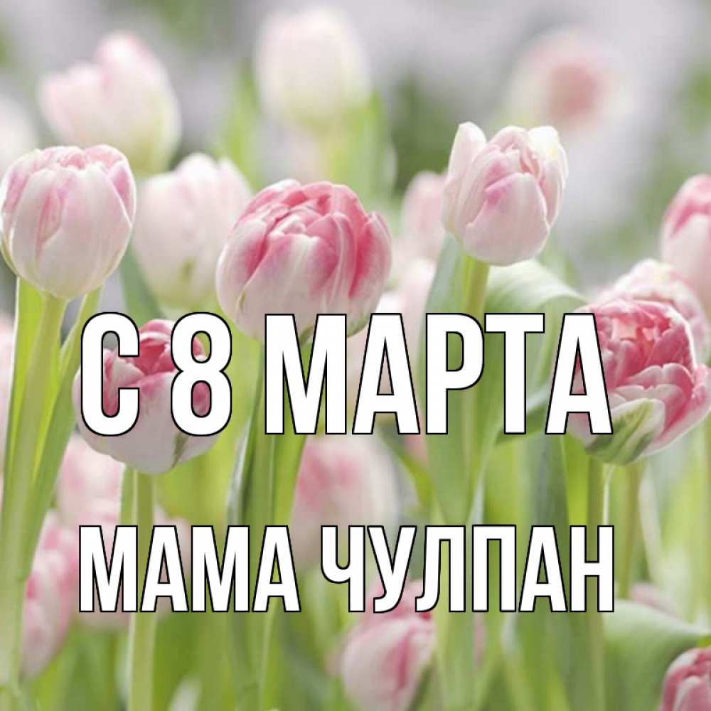 Открытка на каждый день с именем, Мама-Чулпан С 8 марта цветы Прикольная открытка с пожеланием онлайн скачать бесплатно 