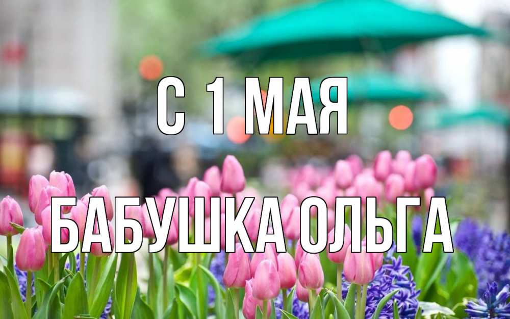 Открытка на каждый день с именем, Бабушка-Ольга С 1 мая С 1 мая Прикольная открытка с пожеланием онлайн скачать бесплатно 