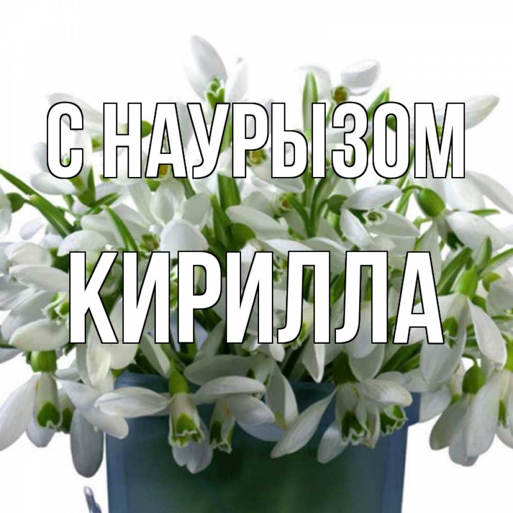 Открытка на каждый день с именем, Кирилла С наурызом цветы к наурызу новый год в Казахстане Прикольная открытка с пожеланием онлайн скачать бесплатно 