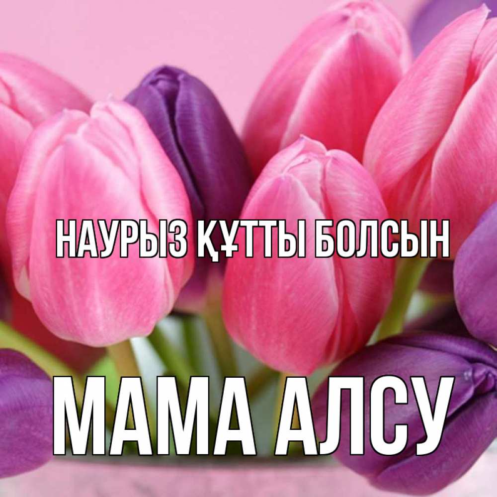 Открытка на каждый день с именем, Мама-Алсу Наурыз құтты болсын маме 1 Прикольная открытка с пожеланием онлайн скачать бесплатно 