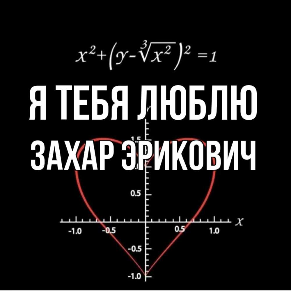 Открытка на каждый день с именем, Захар-Эрикович Я тебя люблю сердечная формула Прикольная открытка с пожеланием онлайн скачать бесплатно 