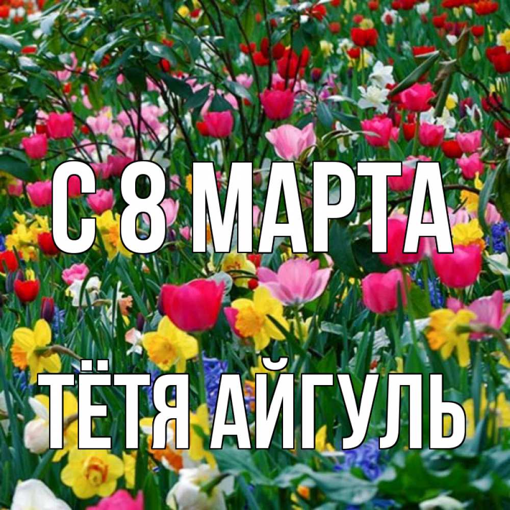Открытка на каждый день с именем, Тётя-Айгуль С 8 марта с международным женским днем поздравления для женщины Прикольная открытка с пожеланием онлайн скачать бесплатно 