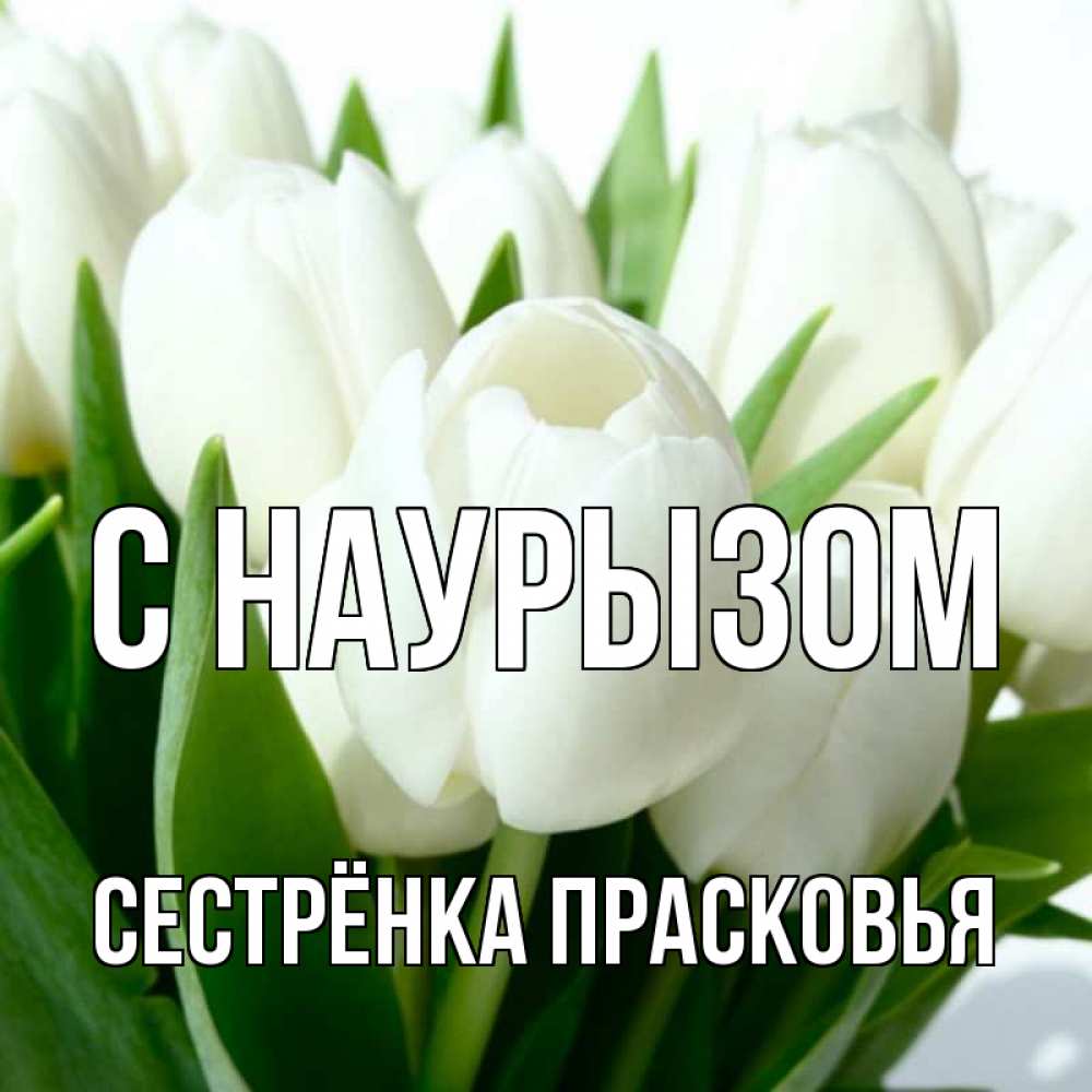 Открытка на каждый день с именем, Сестрёнка-Прасковья С наурызом цветы Прикольная открытка с пожеланием онлайн скачать бесплатно 