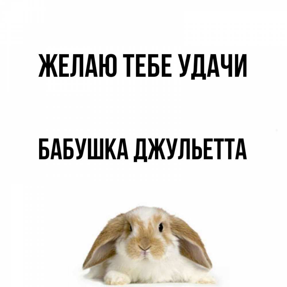 Открытка на каждый день с именем, Бабушка-Джульетта Желаю тебе удачи открытки с произвольным текстом который можно вставить в открытку и создать ее самостоятельно бесплатно онлайн Прикольная открытка с пожеланием онлайн скачать бесплатно 