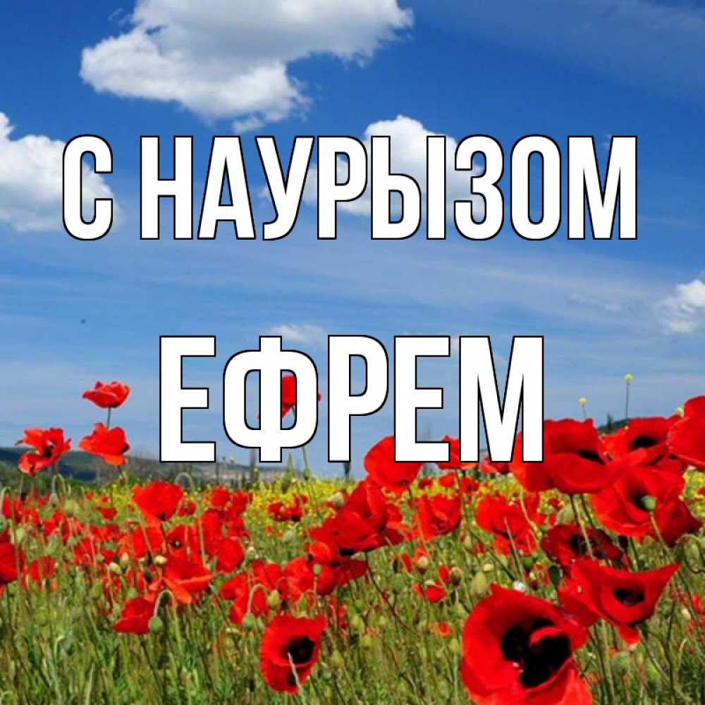 Открытка на каждый день с именем, Ефрем С наурызом праздник весны наурыз очень красивая картинка Прикольная открытка с пожеланием онлайн скачать бесплатно 