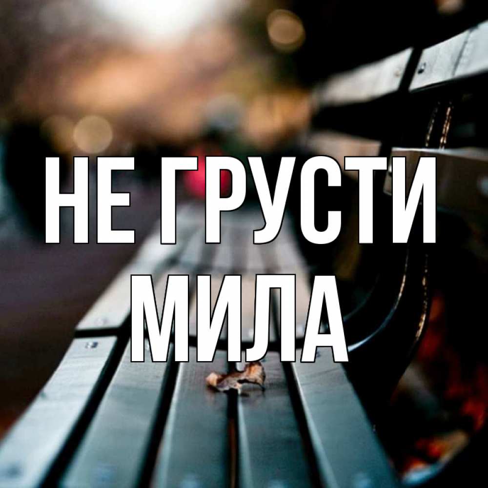 Открытка на каждый день с именем, Мила Не грусти размытый фон Прикольная открытка с пожеланием онлайн скачать бесплатно 