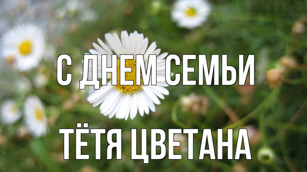 Открытка на каждый день с именем, Тётя-Цветана С днем семьи с днем семьи Прикольная открытка с пожеланием онлайн скачать бесплатно 