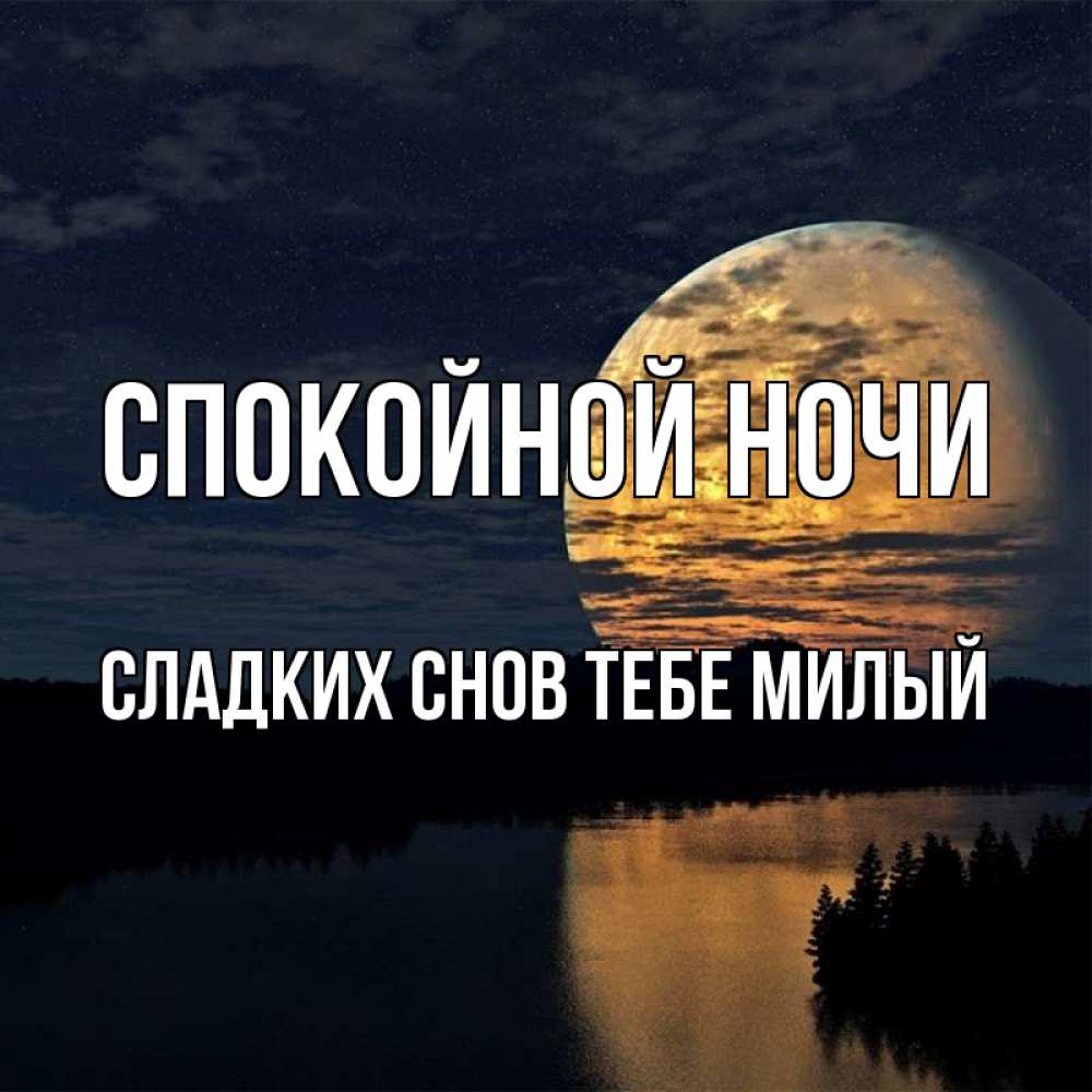 Картинка Спокойной ночи,  сладких снов тебе милый