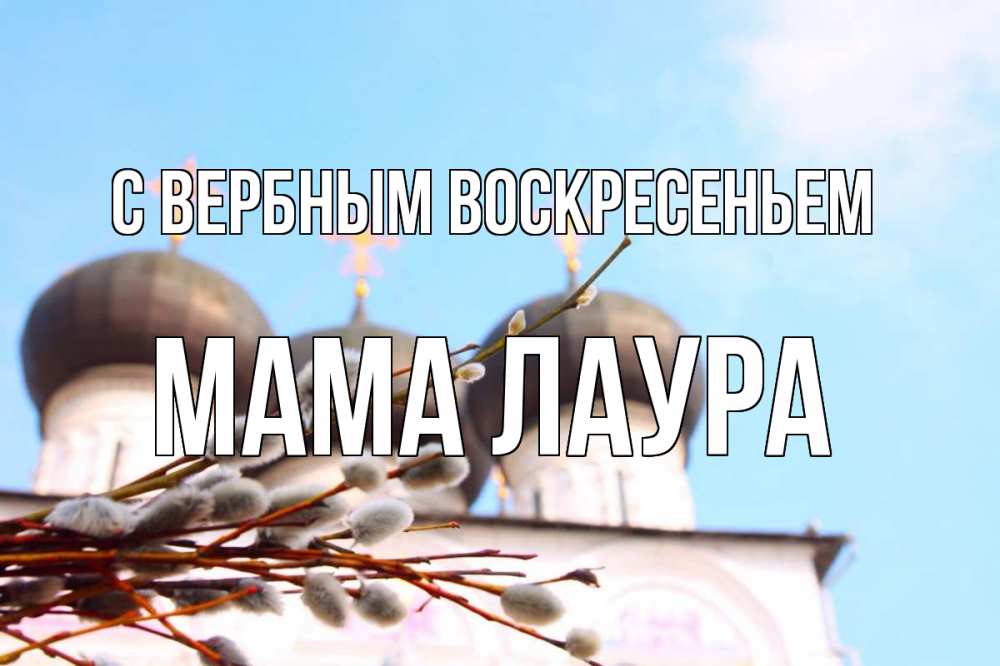 Открытка на каждый день с именем, Мама-Лаура С вербным воскресеньем верба Прикольная открытка с пожеланием онлайн скачать бесплатно 