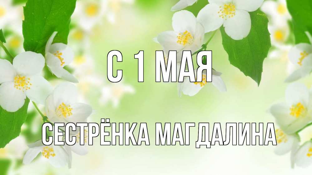 Открытка на каждый день с именем, Сестрёнка-Магдалина С 1 мая С 1 мая Прикольная открытка с пожеланием онлайн скачать бесплатно 