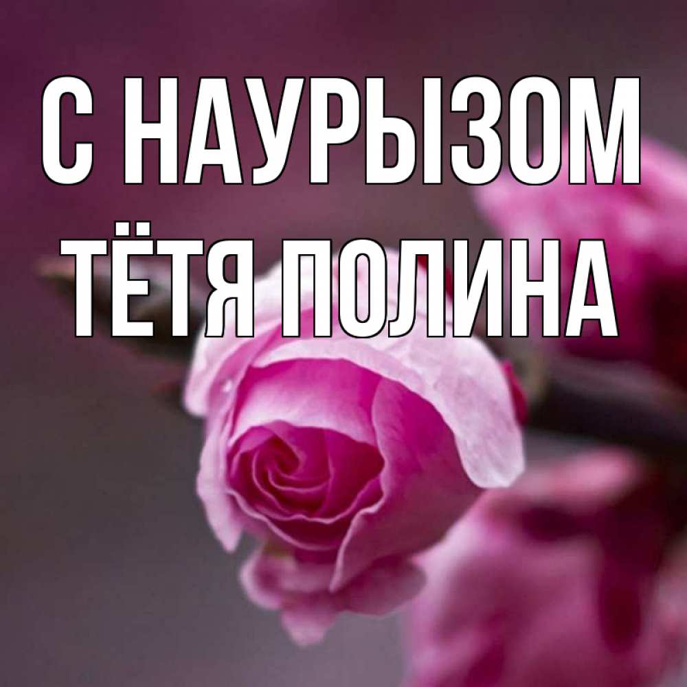 Открытка на каждый день с именем, Тётя-Полина С наурызом весна Прикольная открытка с пожеланием онлайн скачать бесплатно 