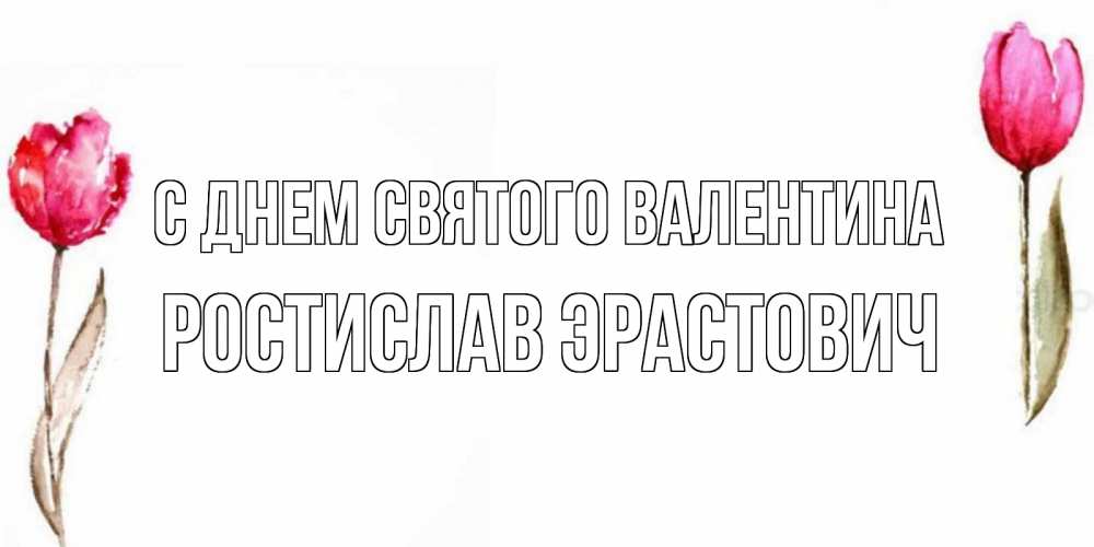 Открытка на каждый день с именем, Ростислав-Эрастович С днем Святого Валентина Открытки на день всех влюбленных с тюльпанами акварелью Прикольная открытка с пожеланием онлайн скачать бесплатно 