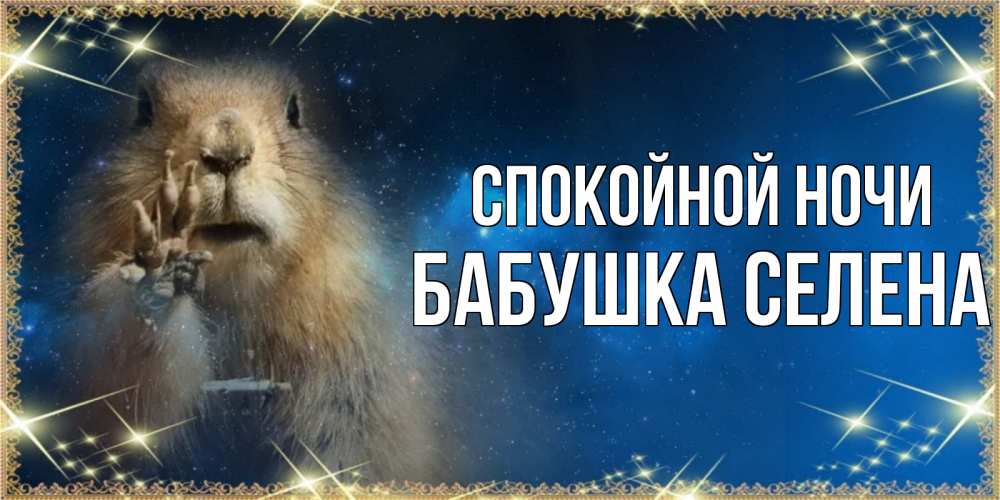 Открытка на каждый день с именем, Бабушка-Селена Спокойной ночи спокойной ночи сладких снов Прикольная открытка с пожеланием онлайн скачать бесплатно 