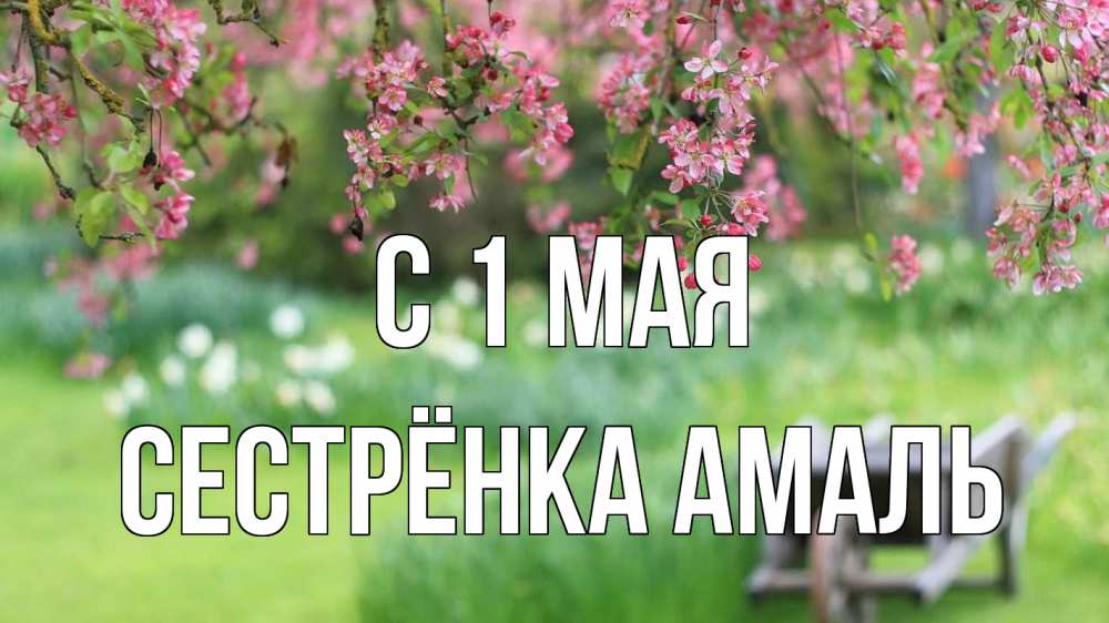 Открытка на каждый день с именем, Сестрёнка-Амаль С 1 мая С 1 мая Прикольная открытка с пожеланием онлайн скачать бесплатно 