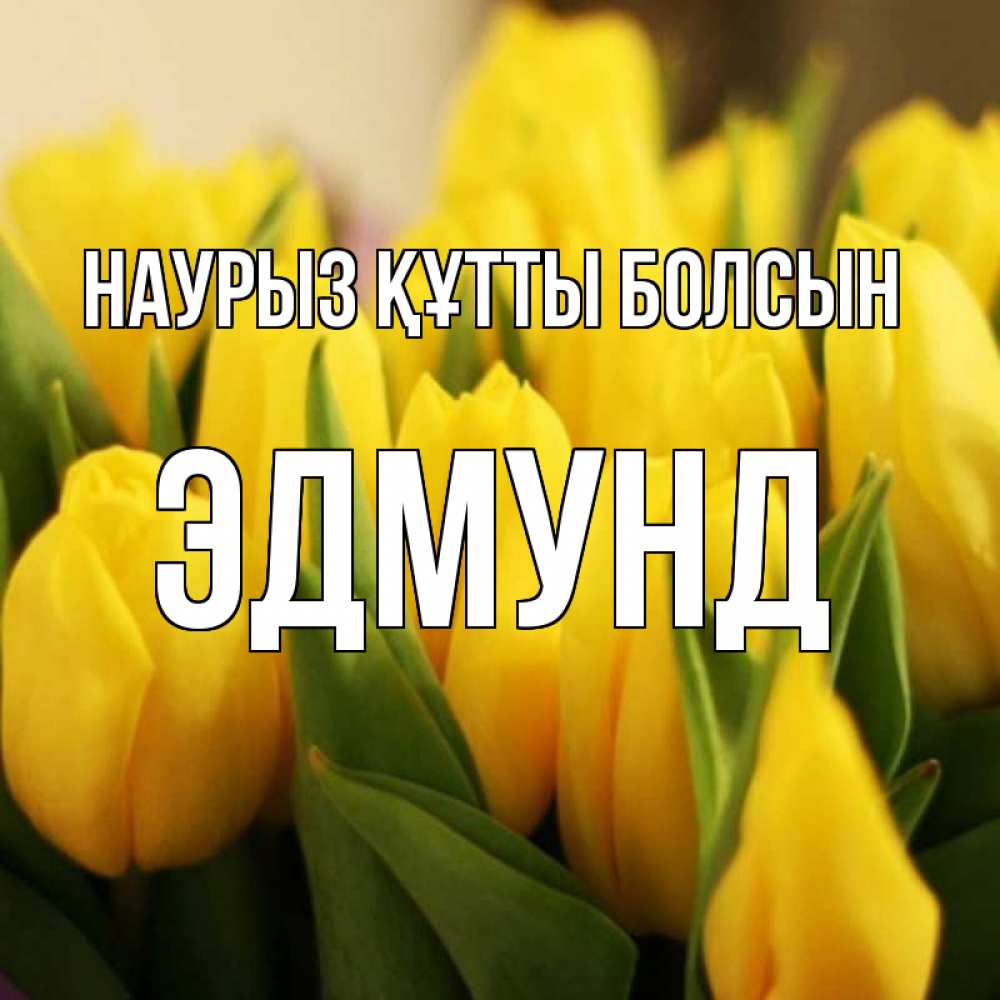 Открытка на каждый день с именем, Эдмунд Наурыз құтты болсын цветы Прикольная открытка с пожеланием онлайн скачать бесплатно 