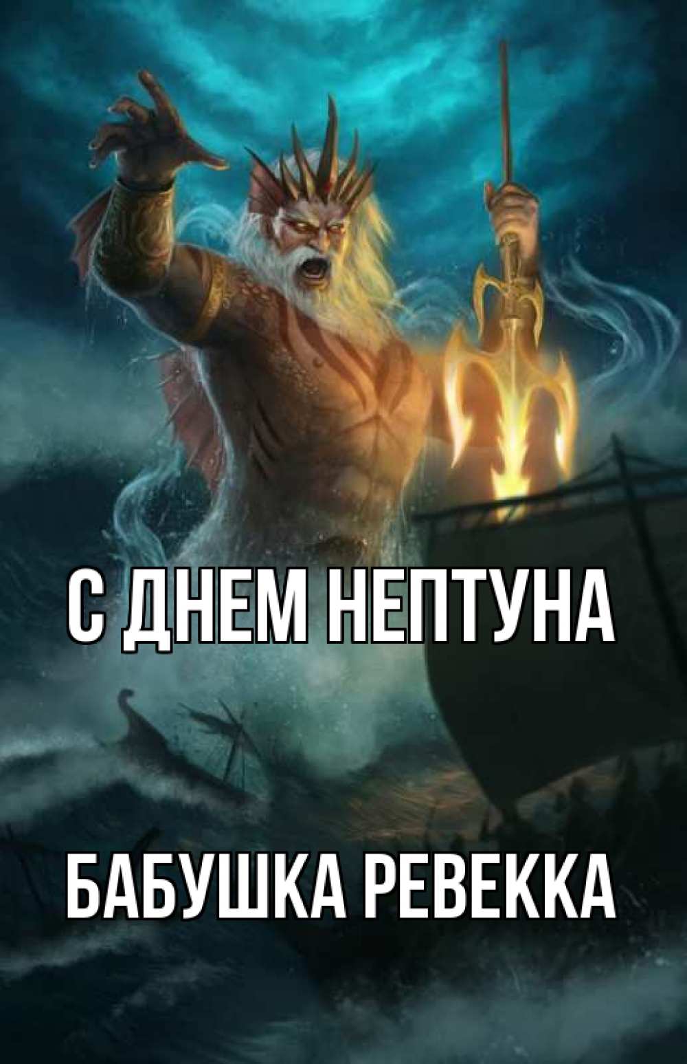 Открытка на каждый день с именем, Бабушка-Ревекка С днем нептуна с днем Нептуна Прикольная открытка с пожеланием онлайн скачать бесплатно 