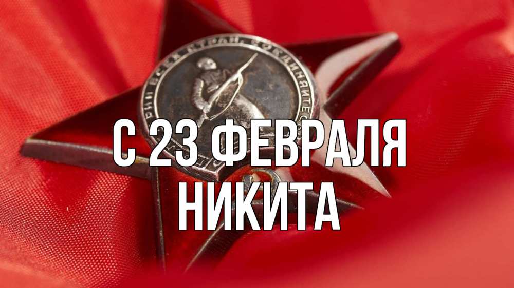 Открытка на каждый день с именем, Никита С 23 февраля 23 февраля Прикольная открытка с пожеланием онлайн скачать бесплатно 