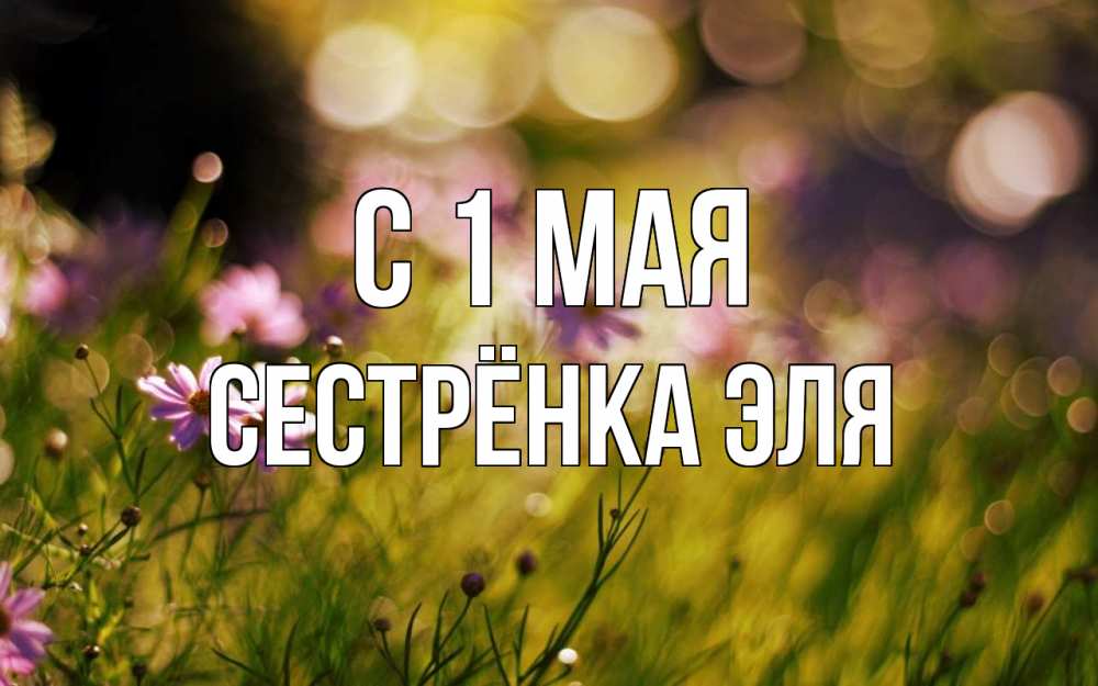 Открытка на каждый день с именем, Сестрёнка-Эля С 1 мая С 1 мая Прикольная открытка с пожеланием онлайн скачать бесплатно 