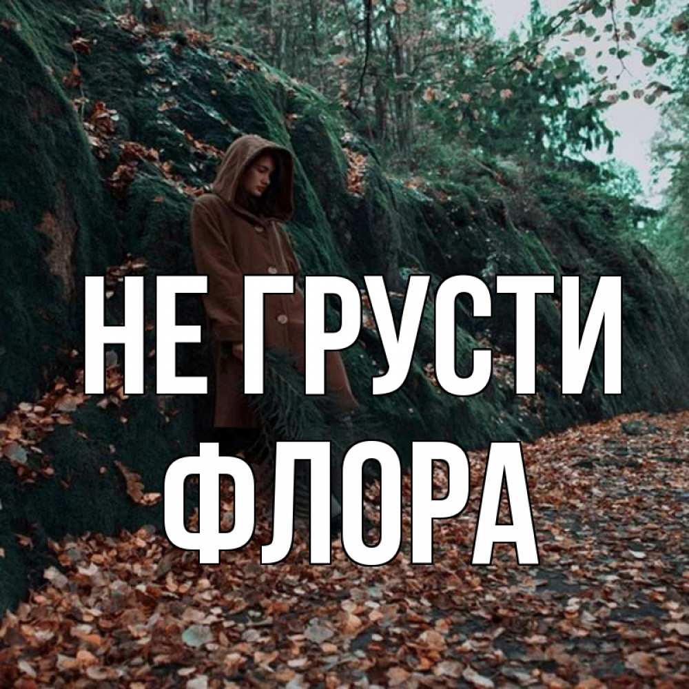 Открытка на каждый день с именем, Флора Не грусти осенний лес Прикольная открытка с пожеланием онлайн скачать бесплатно 