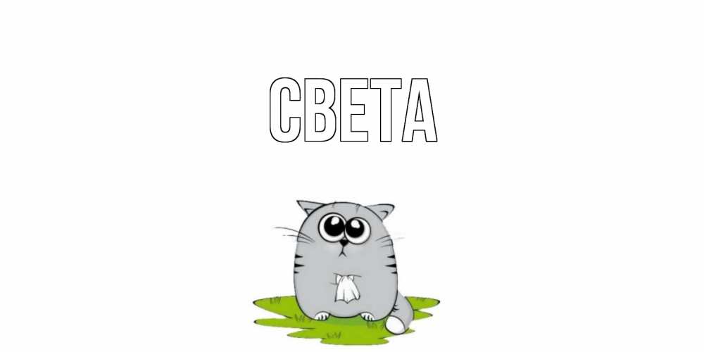 Открытка на каждый день с именем, Света Главная открытка с котиком просящим прощения Прикольная открытка с пожеланием онлайн скачать бесплатно 
