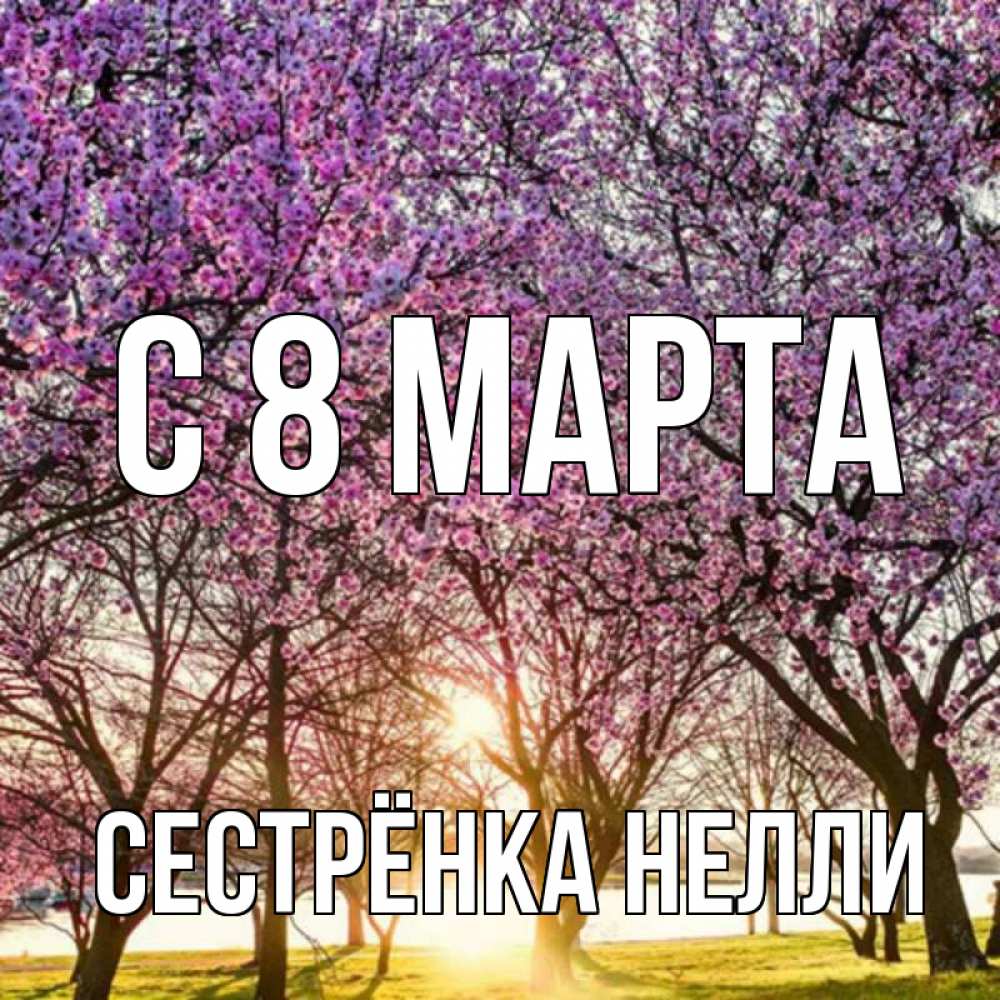 Открытка на каждый день с именем, Сестрёнка-Нелли С 8 марта международный женский день Прикольная открытка с пожеланием онлайн скачать бесплатно 