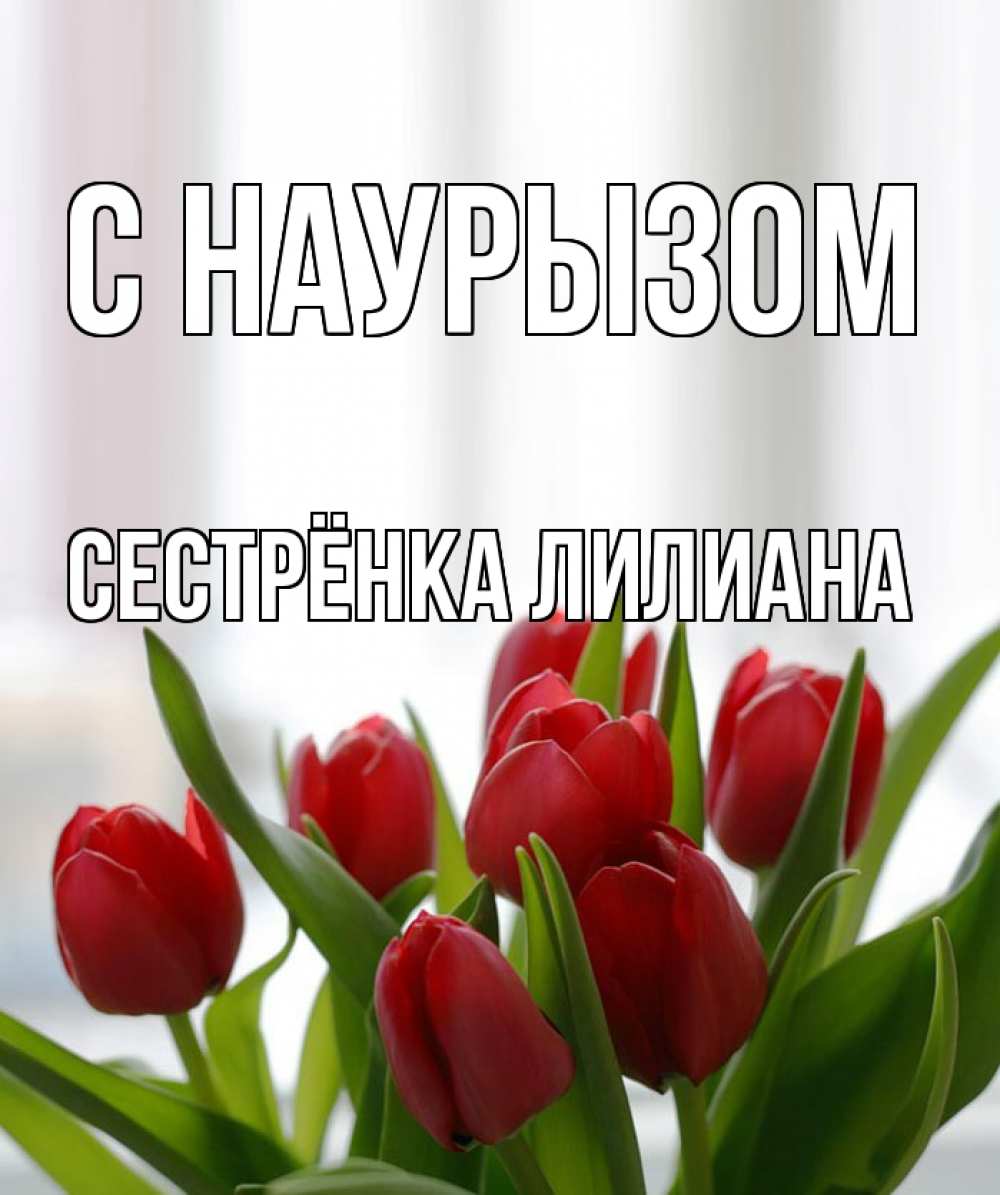 Открытка на каждый день с именем, Сестрёнка-Лилиана С наурызом полевые цветы Прикольная открытка с пожеланием онлайн скачать бесплатно 