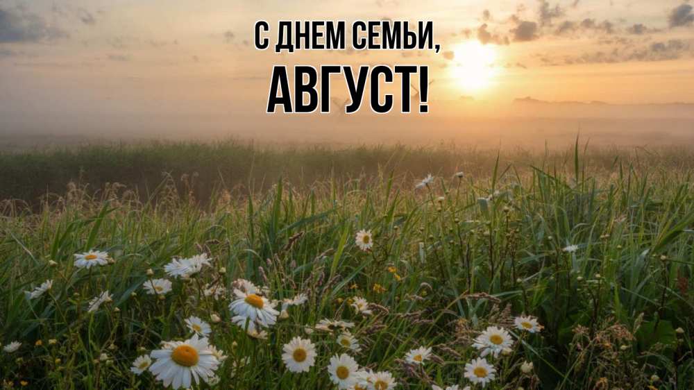 Открытка на каждый день с именем, Август С днем семьи с днем семьи Прикольная открытка с пожеланием онлайн скачать бесплатно 
