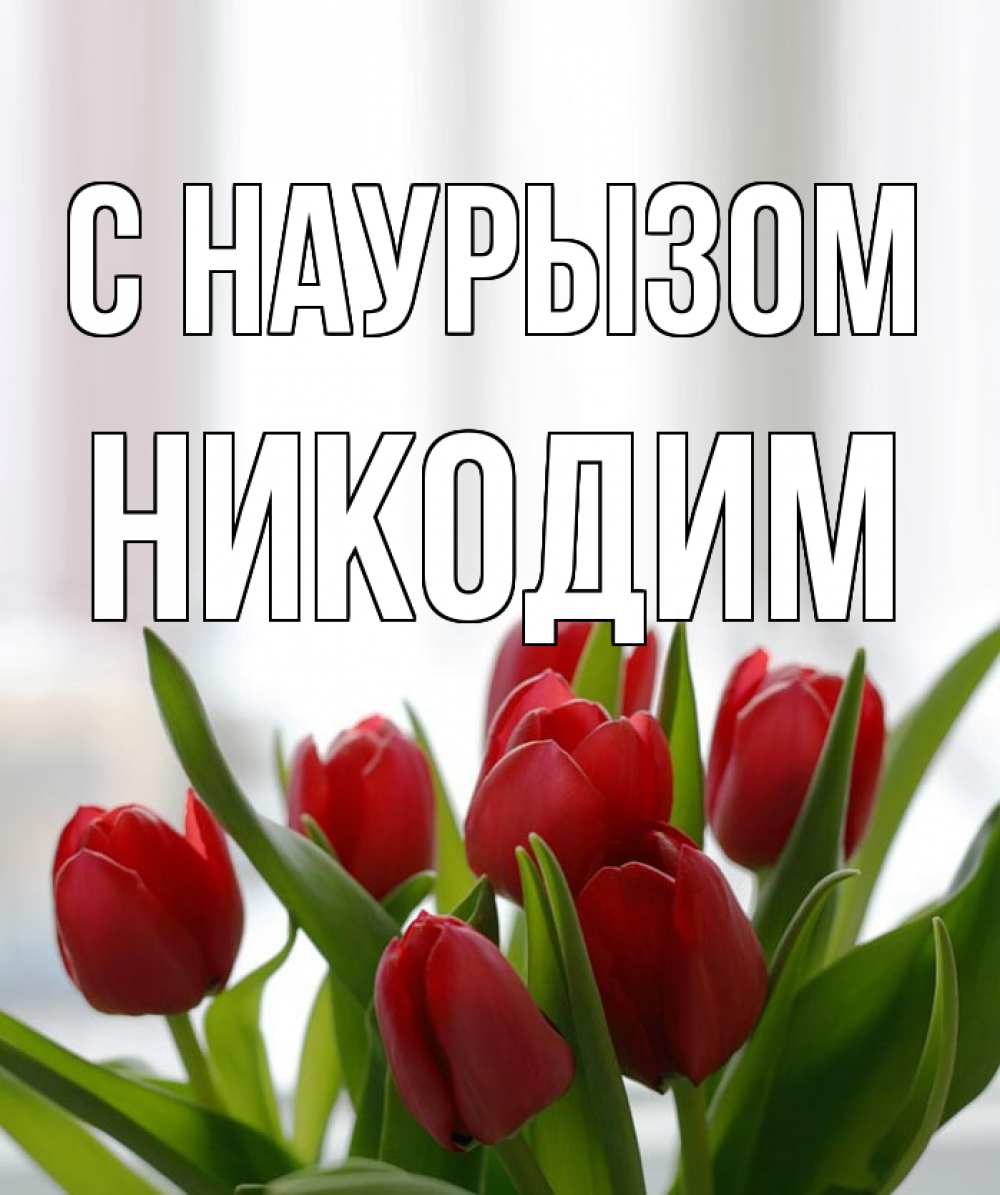 Открытка на каждый день с именем, Никодим С наурызом полевые цветы Прикольная открытка с пожеланием онлайн скачать бесплатно 