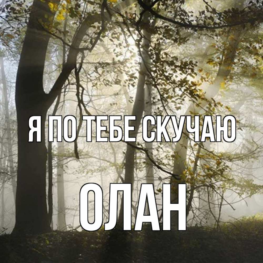 Открытка на каждый день с именем, Олан Я по тебе скучаю грустно Прикольная открытка с пожеланием онлайн скачать бесплатно 