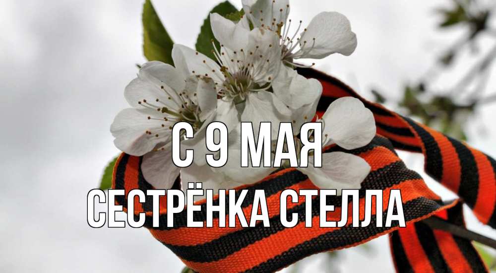 Открытка на каждый день с именем, Сестрёнка-Стелла С 9 мая 9 мая Прикольная открытка с пожеланием онлайн скачать бесплатно 