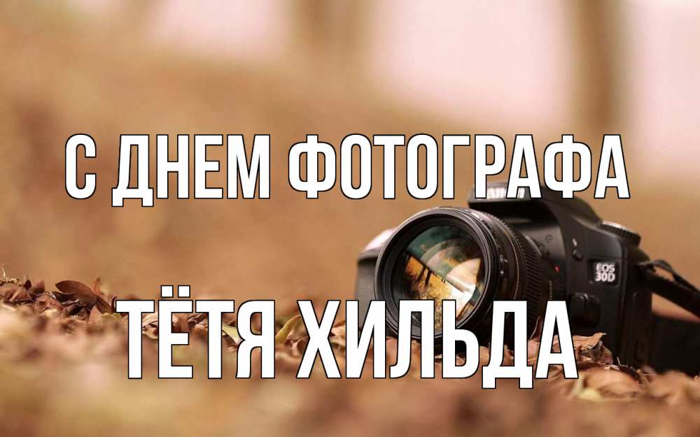 Открытка на каждый день с именем, Тётя-Хильда С днем фотографа с днем фотографа Прикольная открытка с пожеланием онлайн скачать бесплатно 
